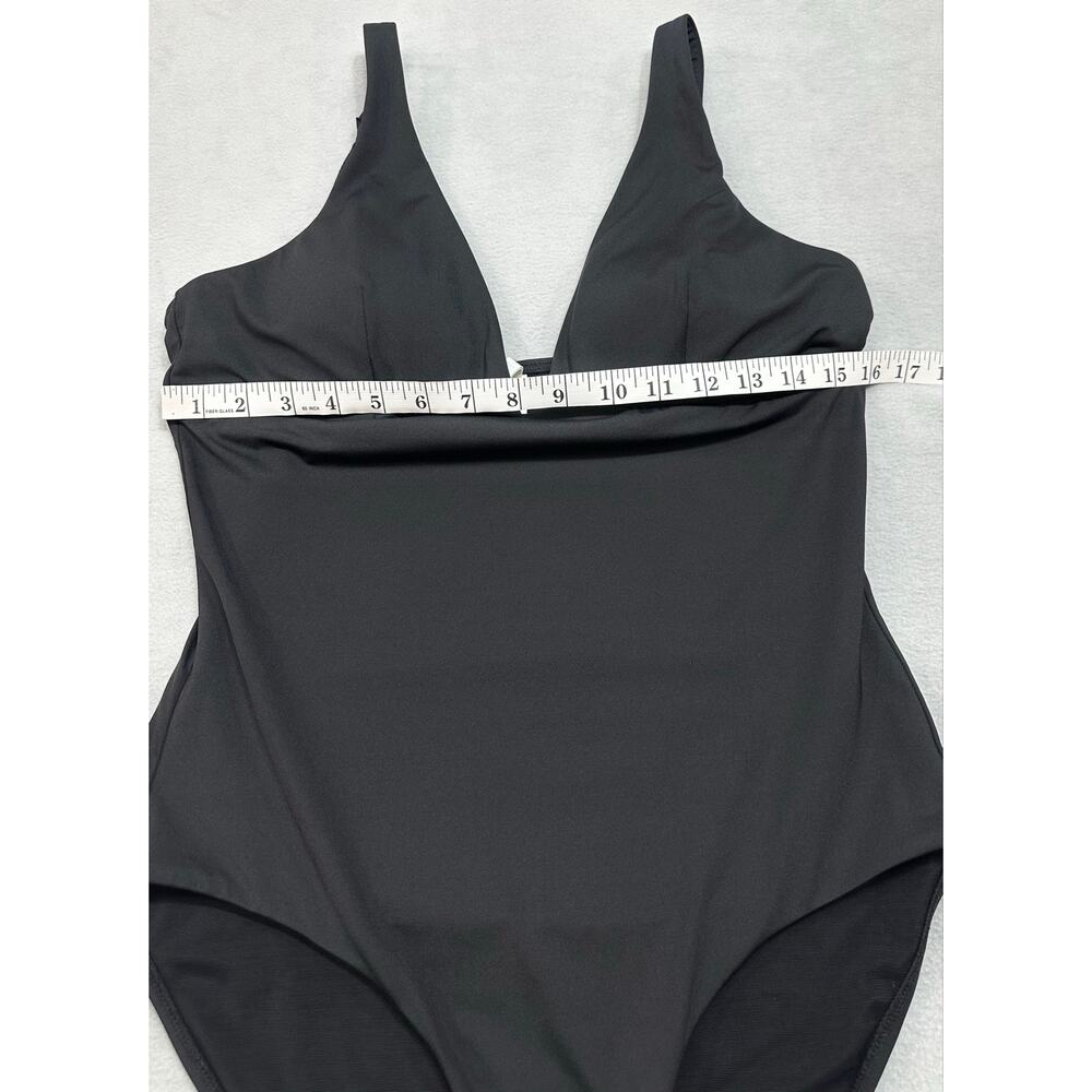 Sea Level Swim Australia Black Plunge V Neck One Piece Swimsuit Size 12 - Picture 10 of 11
